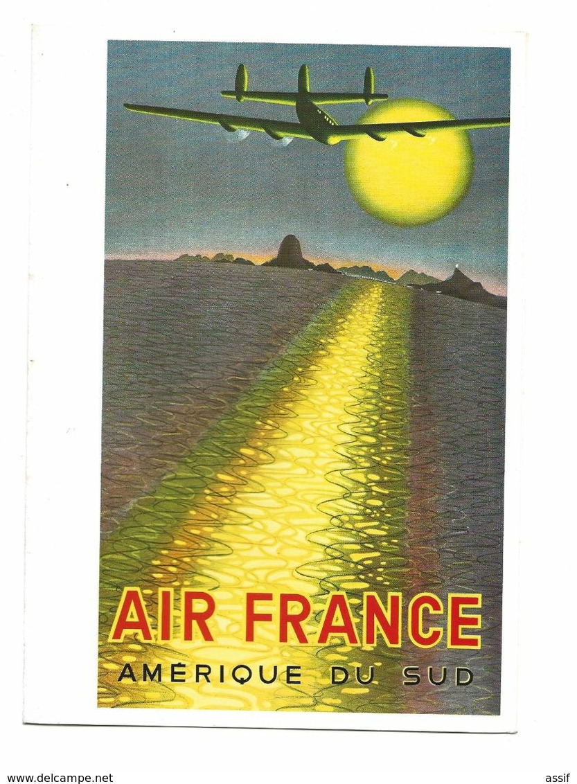 AIR FRANCE 8 PUBLICITES MUSEE DE L'AFFICHE TYPE CARTE DE VOEUX AVIATION PUBLICITE /FREE SHIPPING R - Publicidad