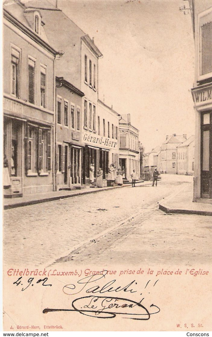 Ettelbrück -  Grand Rue Prise De La Place De L'Eglise - Ettelbrück