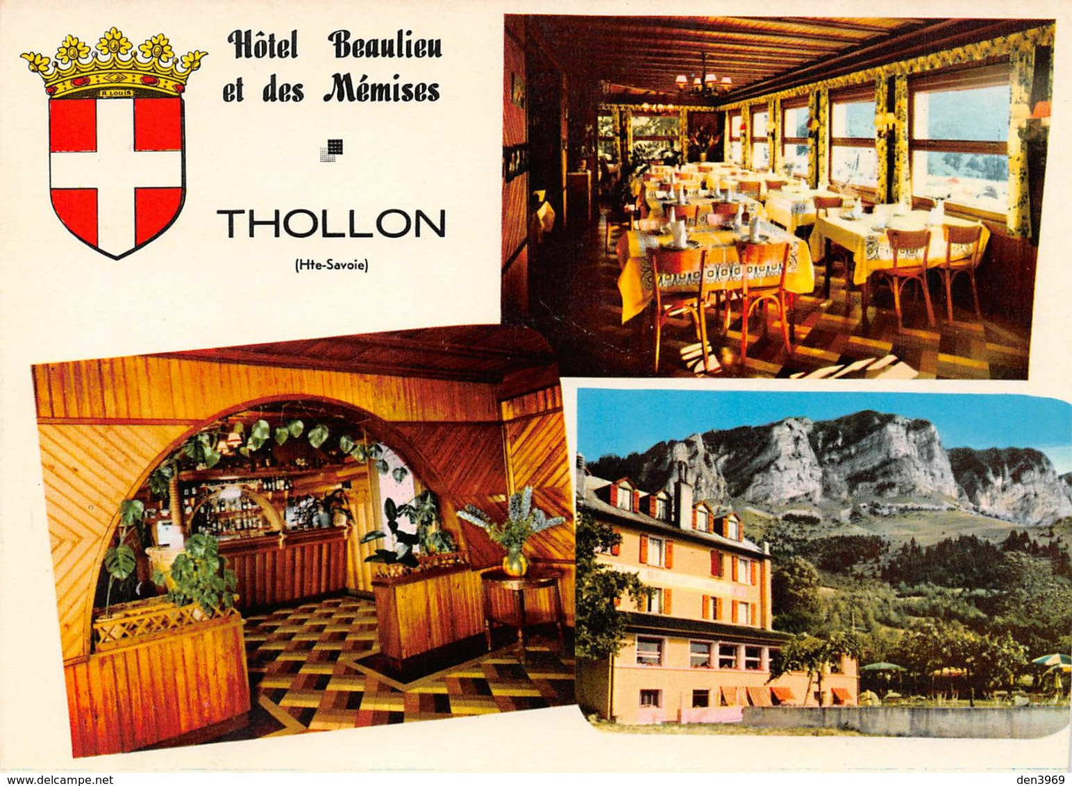 THOLLON-les-MEMISES - Hôtel-Bar-Restaurant Beaulieu Et Des Mémises - Blason Robert Louis - Thollon