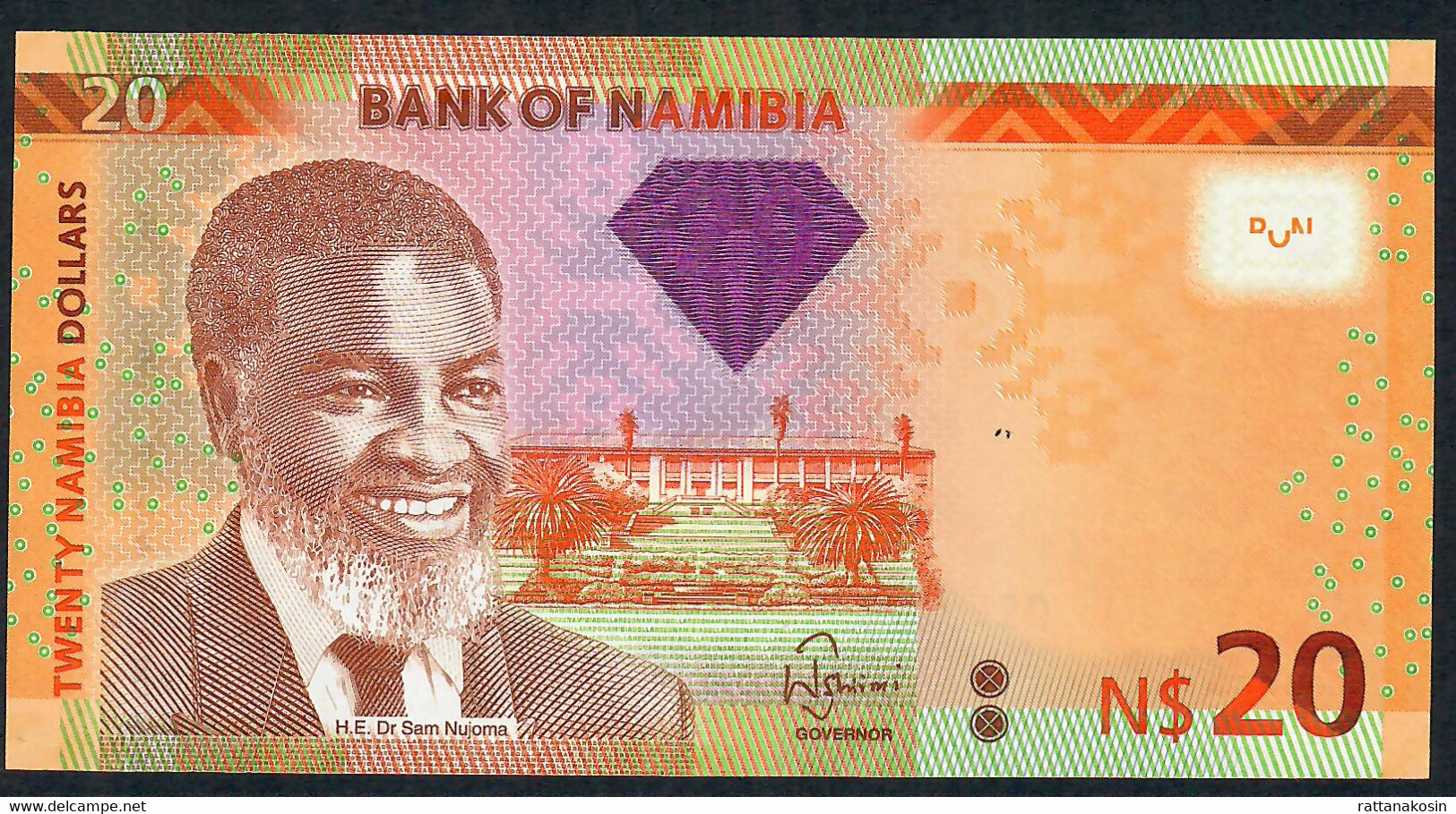 NAMIBIA  P12  20 DOLLARS   2011  #H    UNC. - Namibië