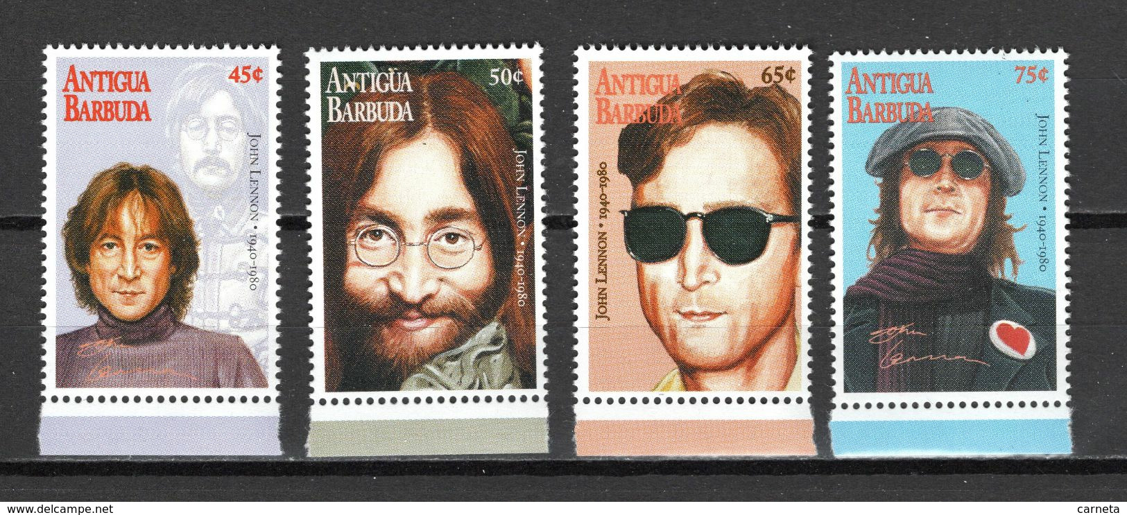 ANTIGUA  N° 1982 à 1985  NEUFS SANS CHARNIERE COTE 2.75€ JOHN LENNON - Antigua Und Barbuda (1981-...)