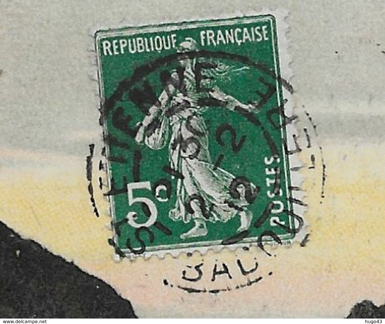 SAINT ETIENNE EN 1912 - N° 56 - BARRAGE DE ROCHETAILLEE - BEAU CACHET - CPA COULEUR VOYAGEE - Rochetaillee