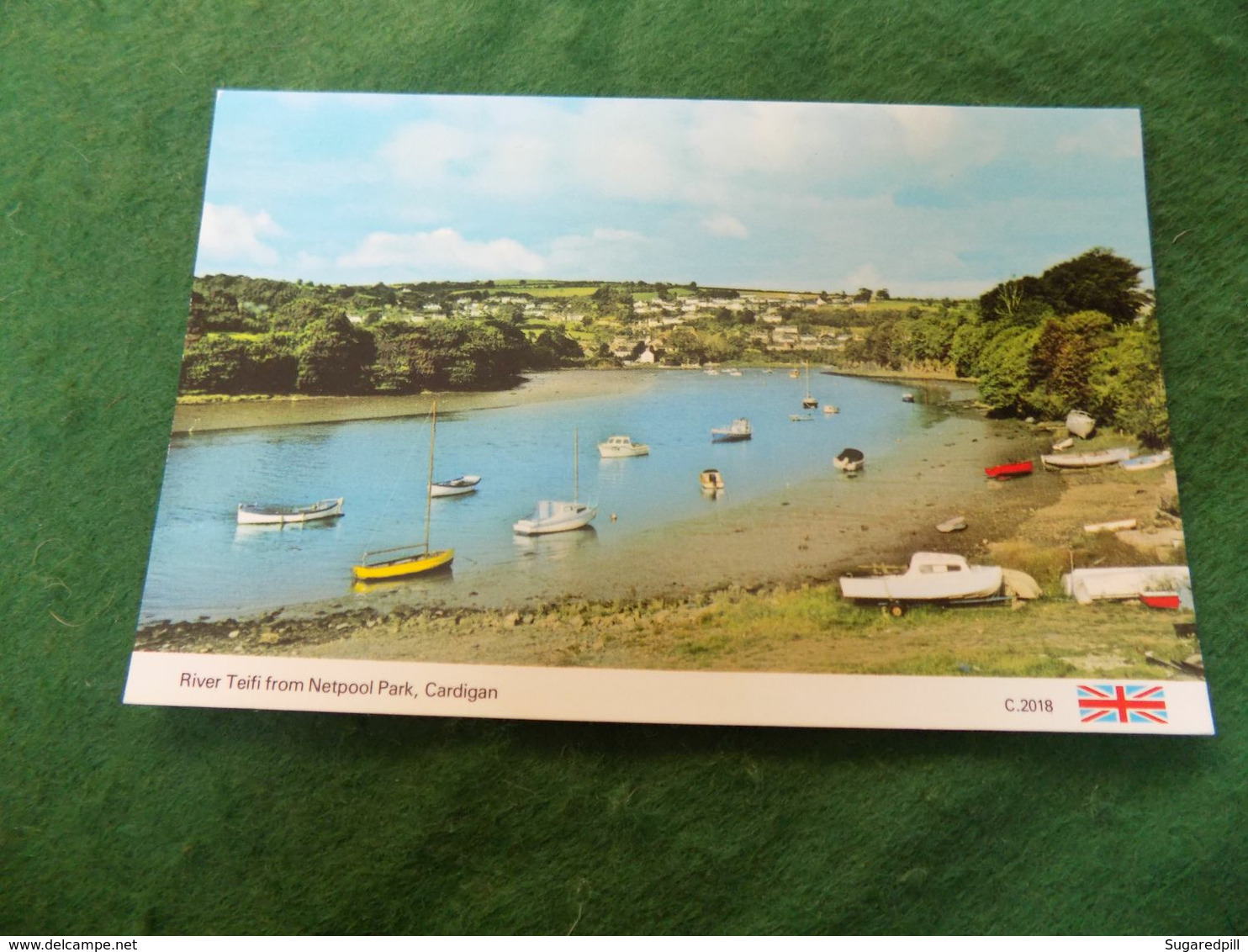 VINTAGE UK WALES: CARDIGANSHIRE Cardigan River Teifi From Netpool Park Colour Dennis - Cardiganshire