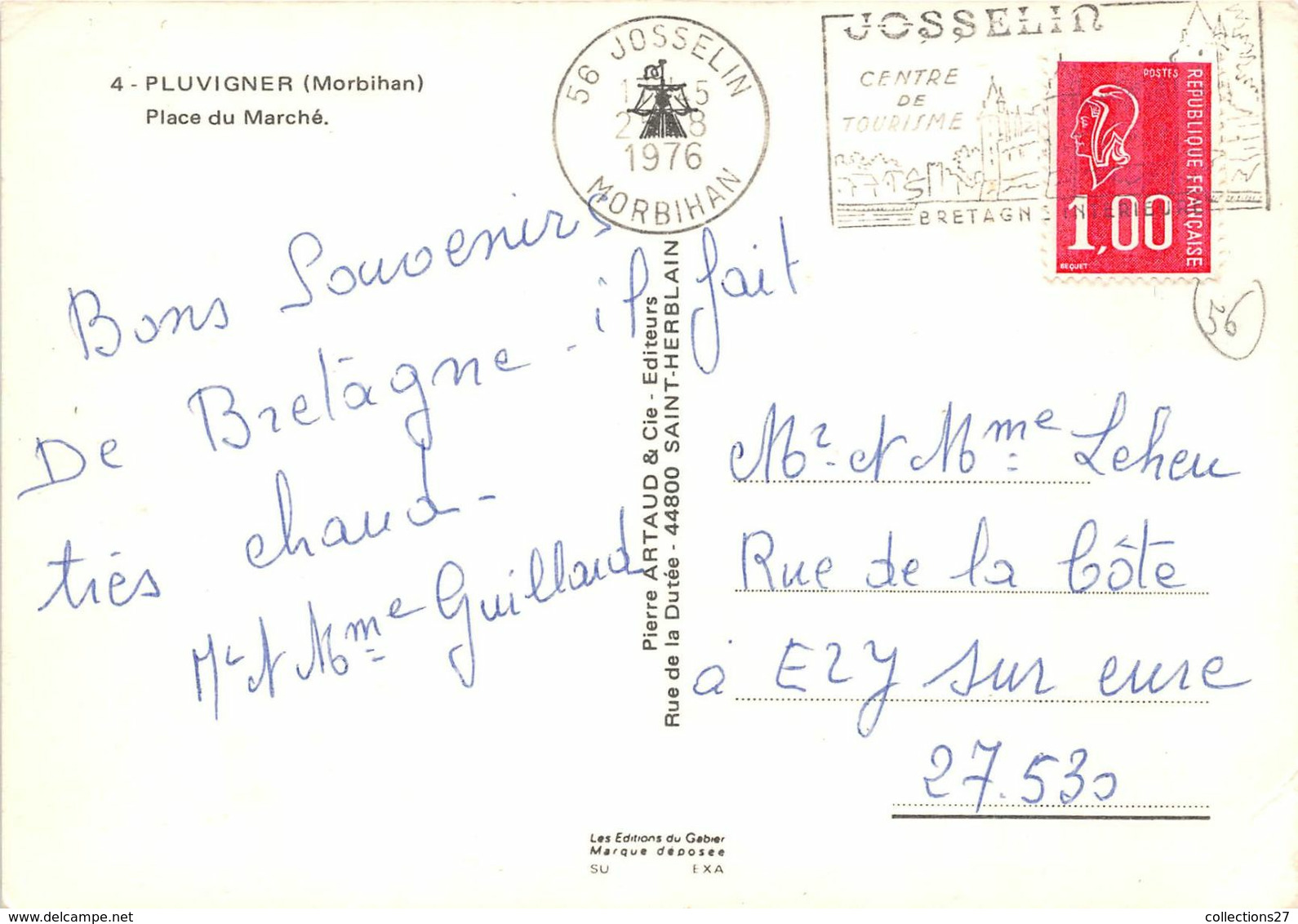 56-PLUVIGNIER- PLACE DU AMRCHE - Pluvigner