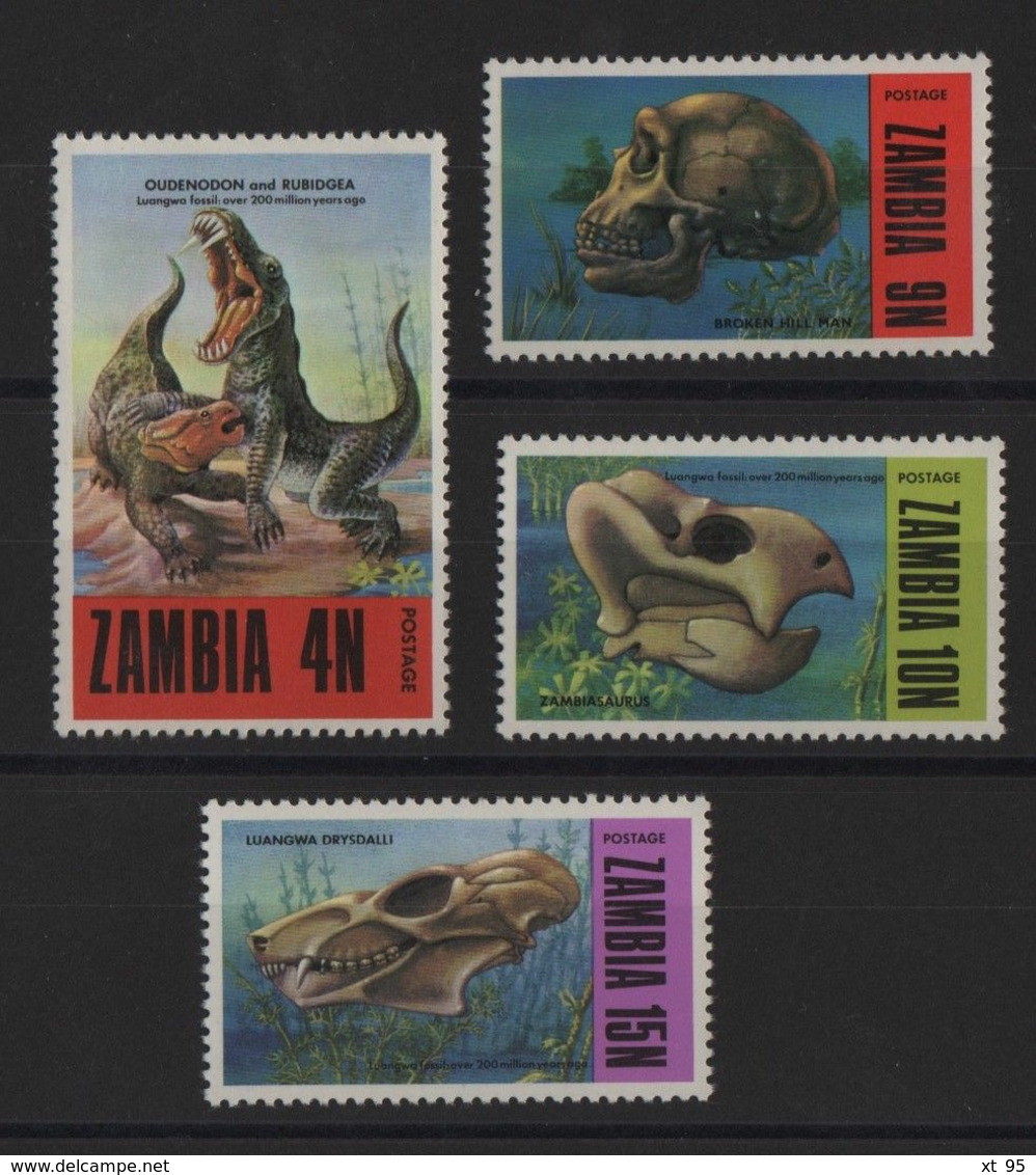 Zambie - N°93 à 96 - Faune - Prehistoire - Cote 8.50€ - * Neufs Avec Trace De Charniere - Zambia (1965-...)