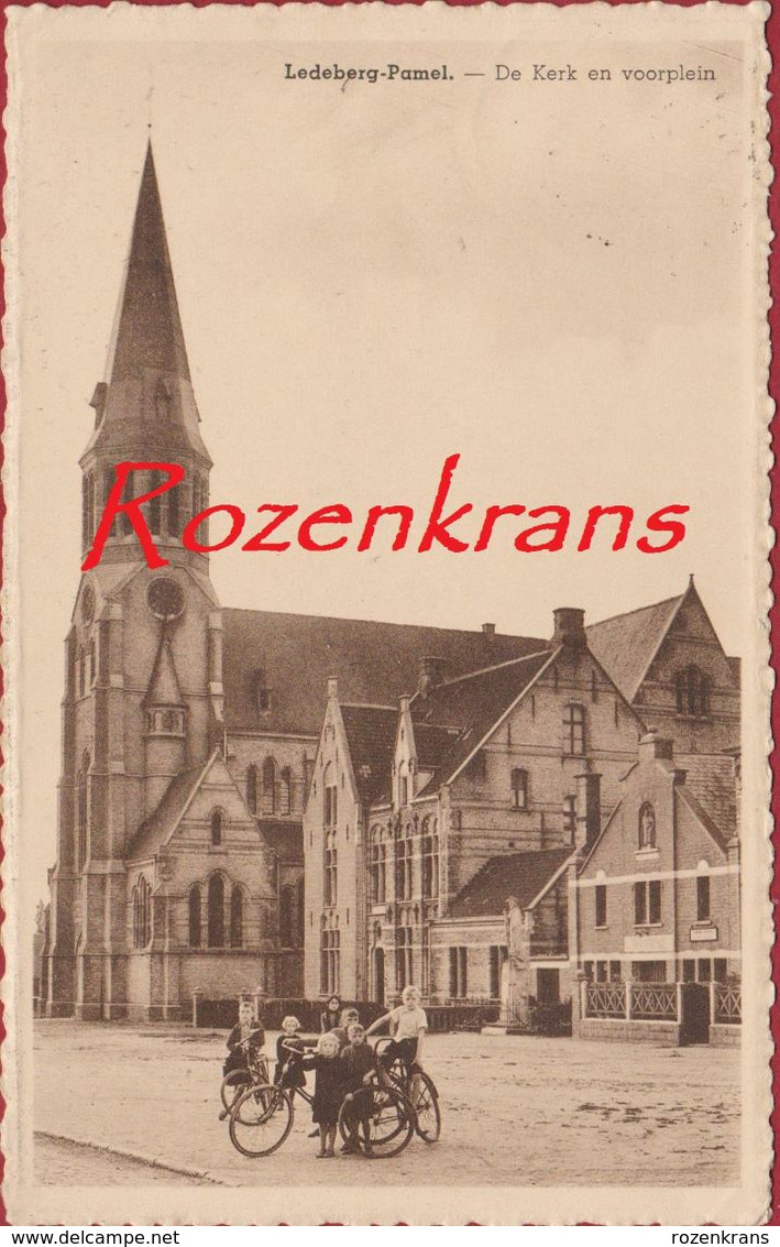 Ledeberg Pamel Roosdaal Pajottenland De Kerk En Voorplein (In Zeer Goede Staat) - Roosdaal