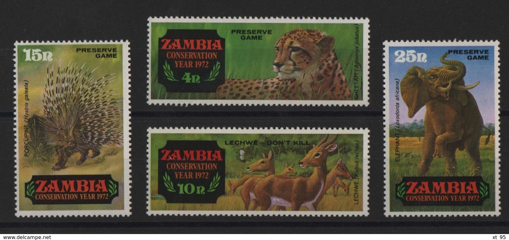 Zambie - N°77 à 80 - Faune - Cote 7€ - * Neufs Avec Trace De Charniere - Zambie (1965-...)