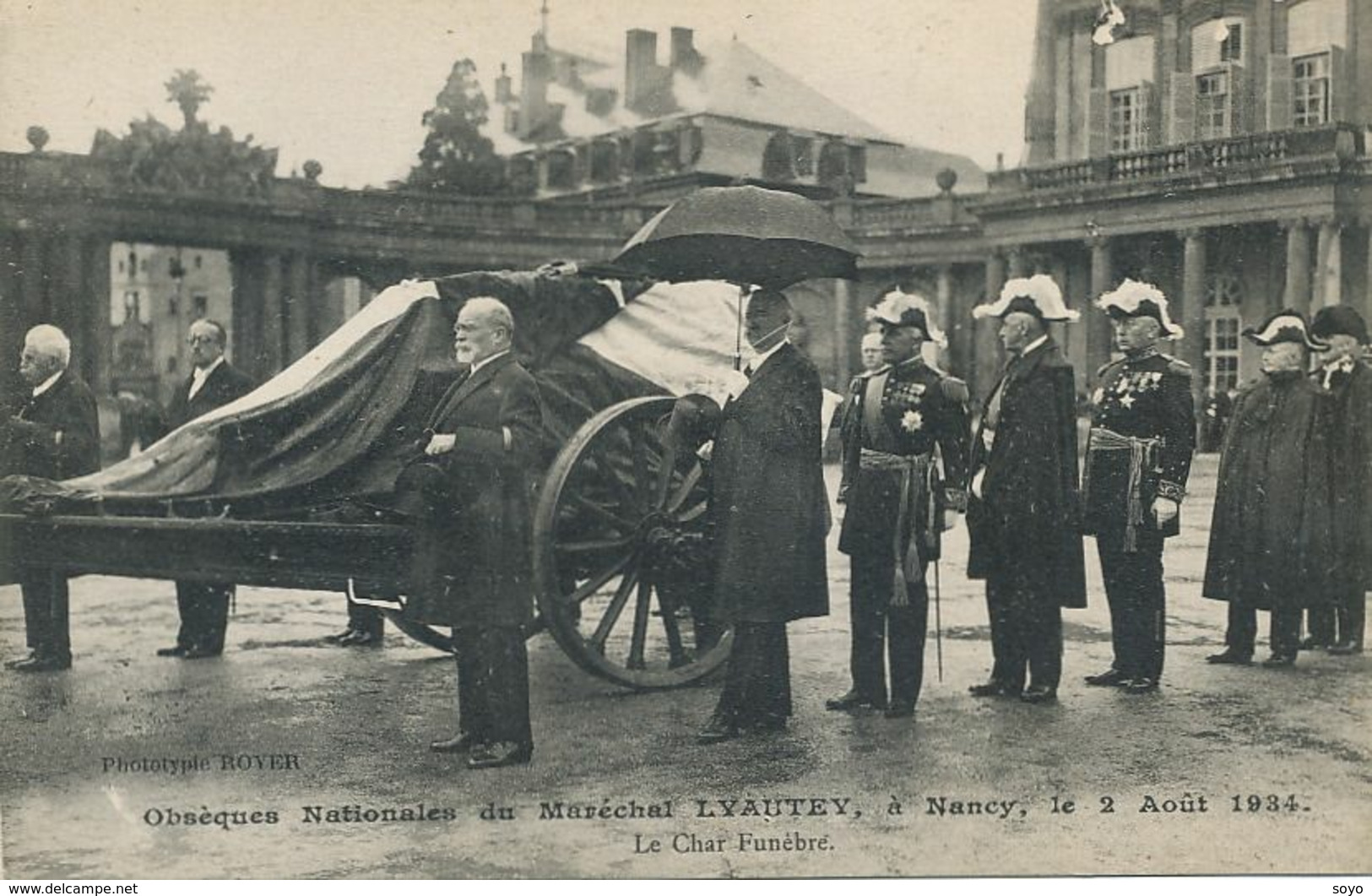 Obseques Nationales Du Marechal Lyautey Nancy 2/8/1934 Char Funebre . Corbillard - Funeral