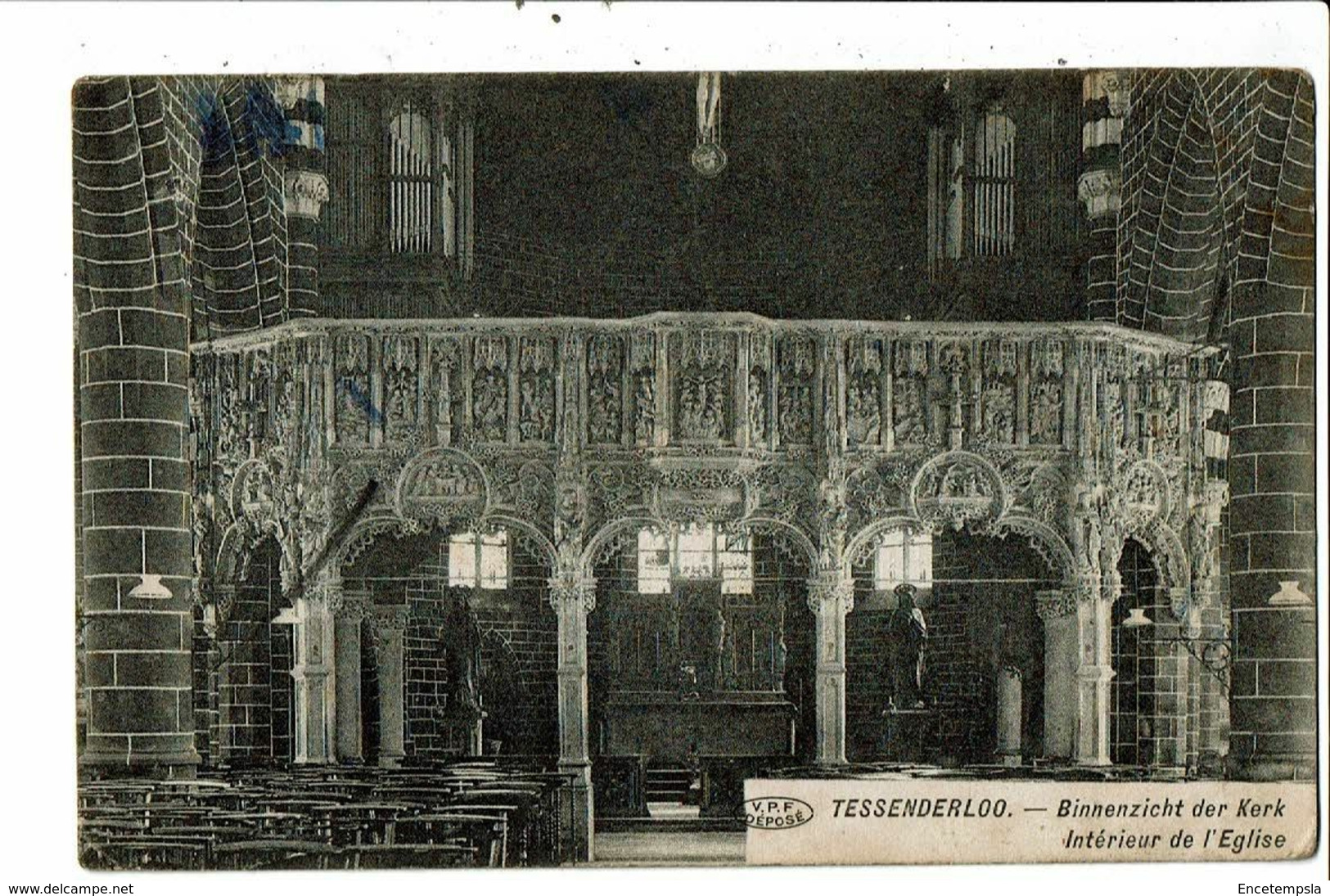 CPA-Carte Postale-Belgique-Tessenderloo Intérieur De L'Eglise 1919 VM21345dg - Tessenderlo