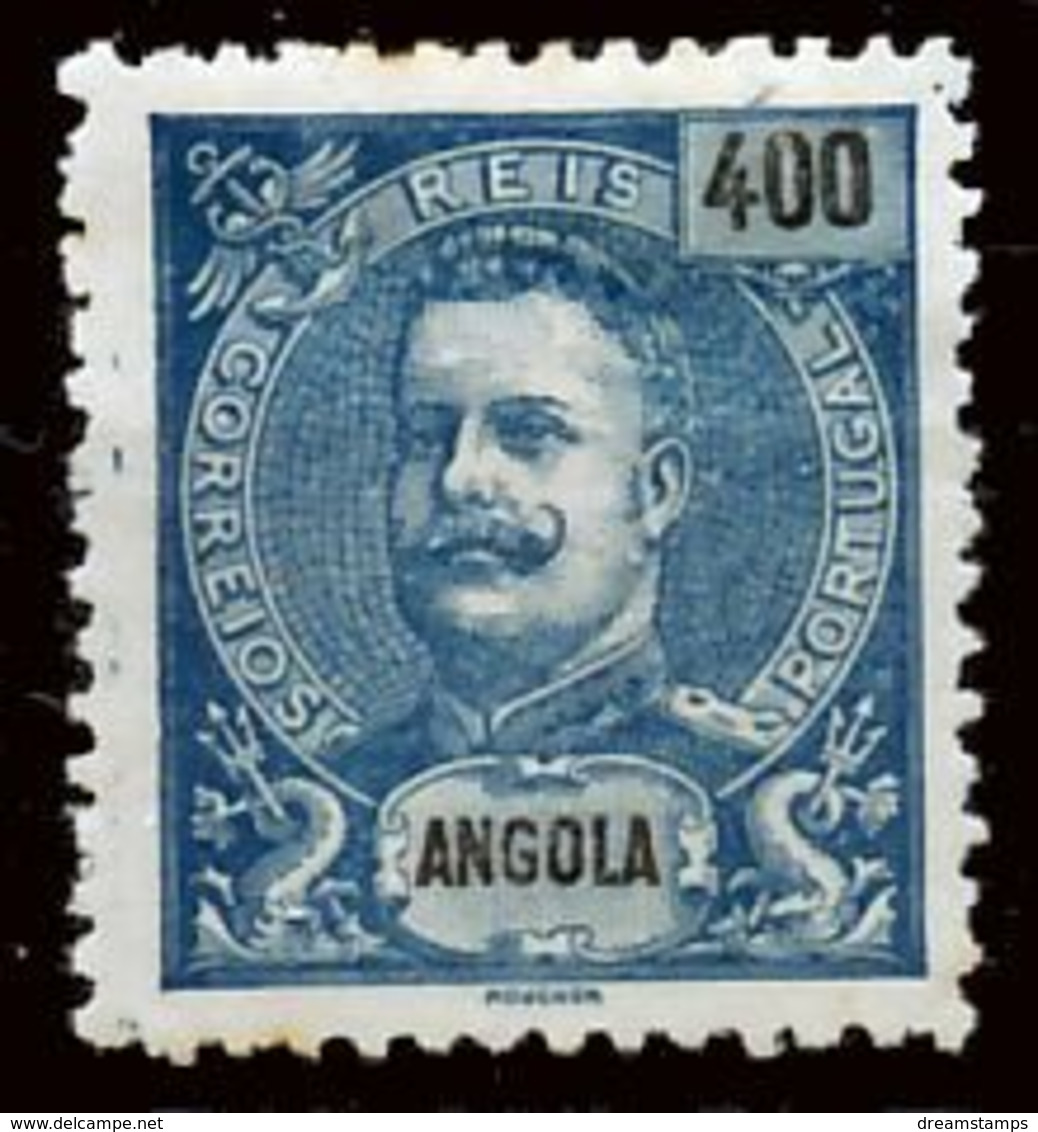 !										■■■■■ds■■ Angola 1903 AF#86 (*) King Carlos Mouchon 400 Réis (x3559) - Angola