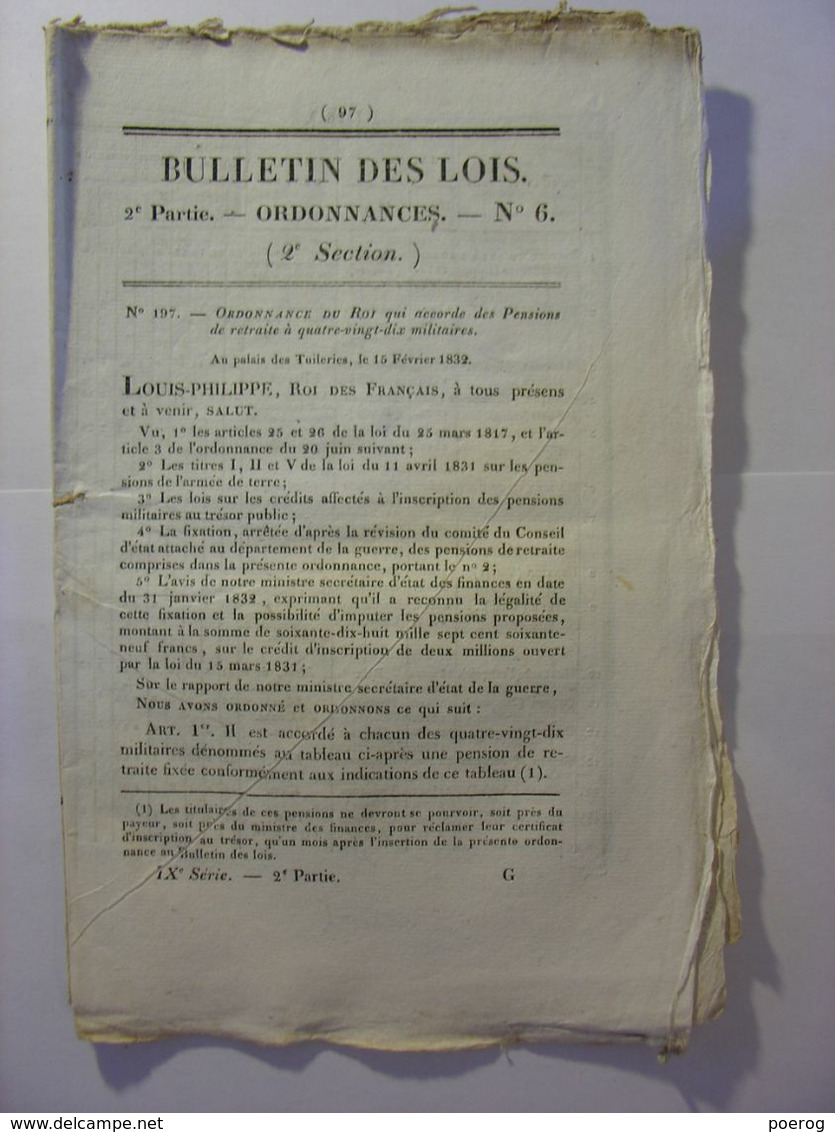 BULLETIN DES LOIS De 1832 - HOSPICE ALIENES ALENCON PSYCHIATRIE - BOIS ET FORETS ENTRECASTEAU MORRE SOULTZ DIANCEY Etc - Wetten & Decreten