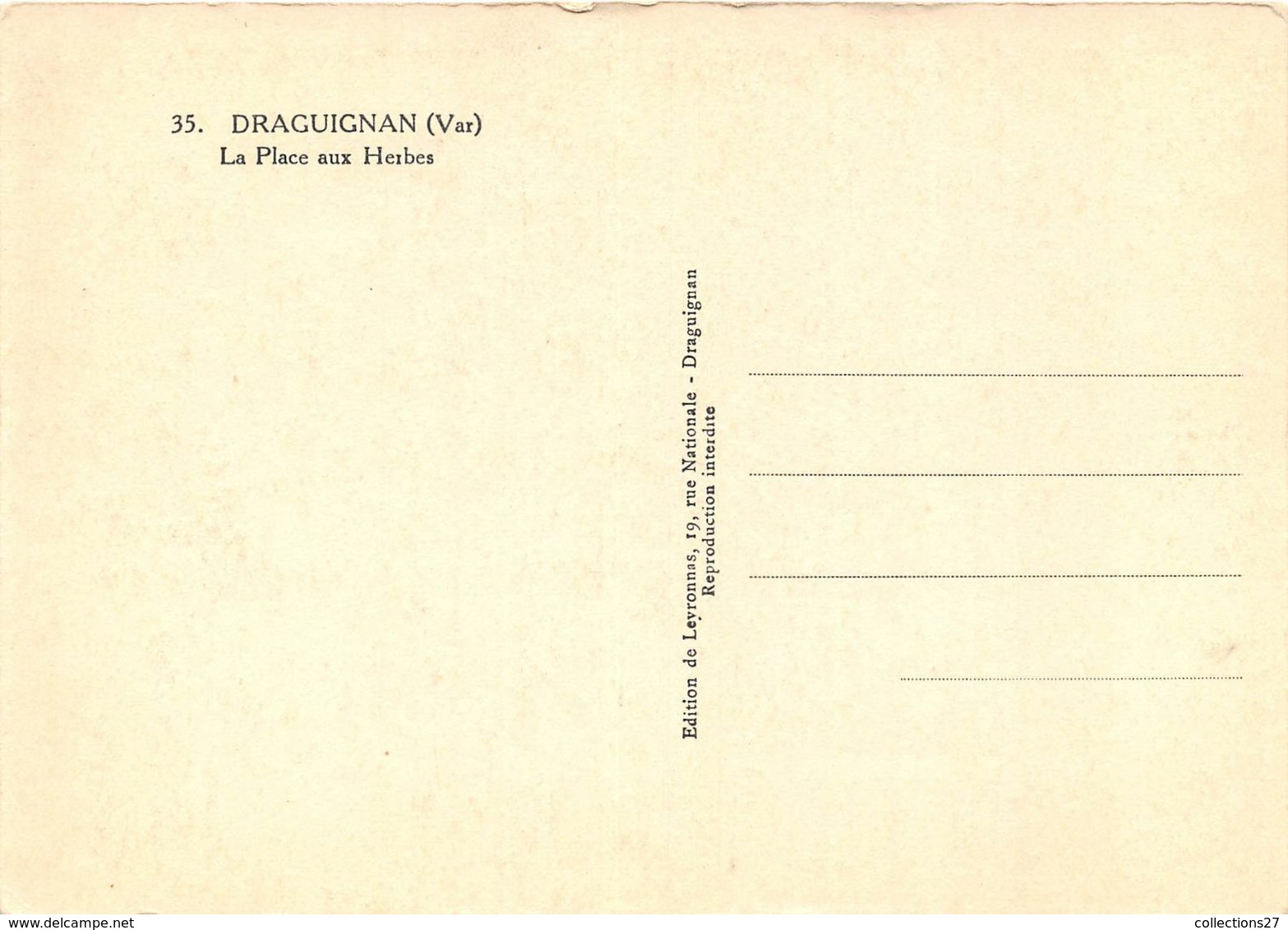 83-DRAGUIGNAN- LA PLACE AUX HERBES - Draguignan