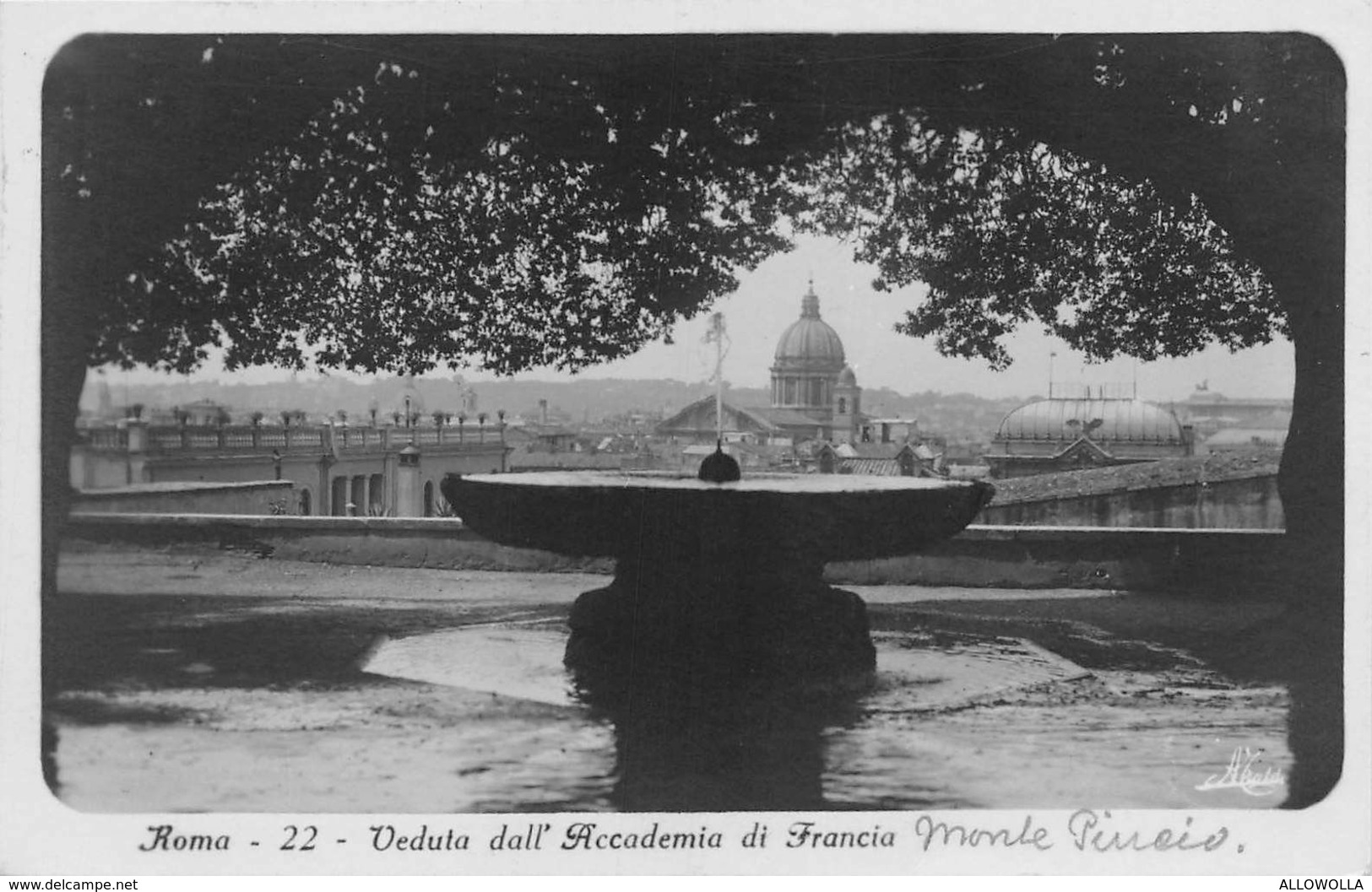 9156 "ROMA-VEDUTA DALL'ACCADEMIA DI FRANCIA" - CARTOLINA POSTALE  ORIGINALE SPEDITA 1931 - Mehransichten, Panoramakarten