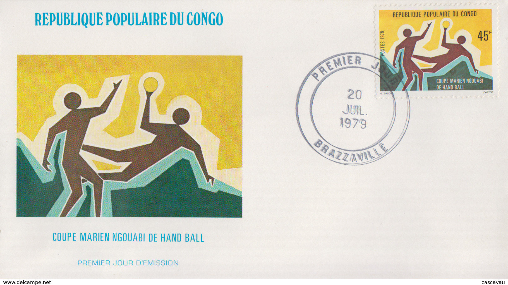 Enveloppe  FDC  1er  Jour   CONGO    Coupe  MARIEN  NGOUABI  De  Handball    1979 - FDC