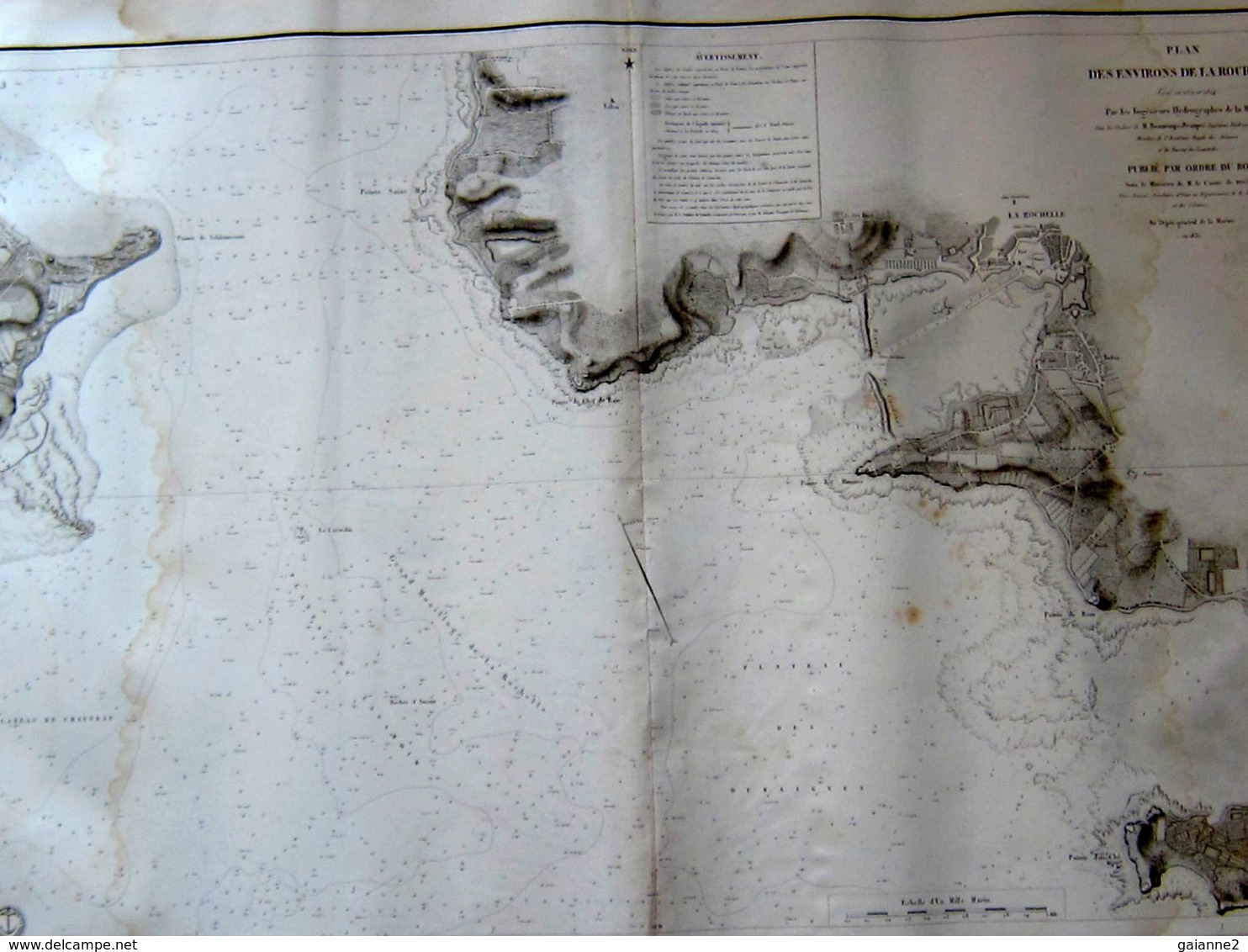 Plan Des Environs De La Rochelle Levée En 1822 Et 1824 - Nautical Charts