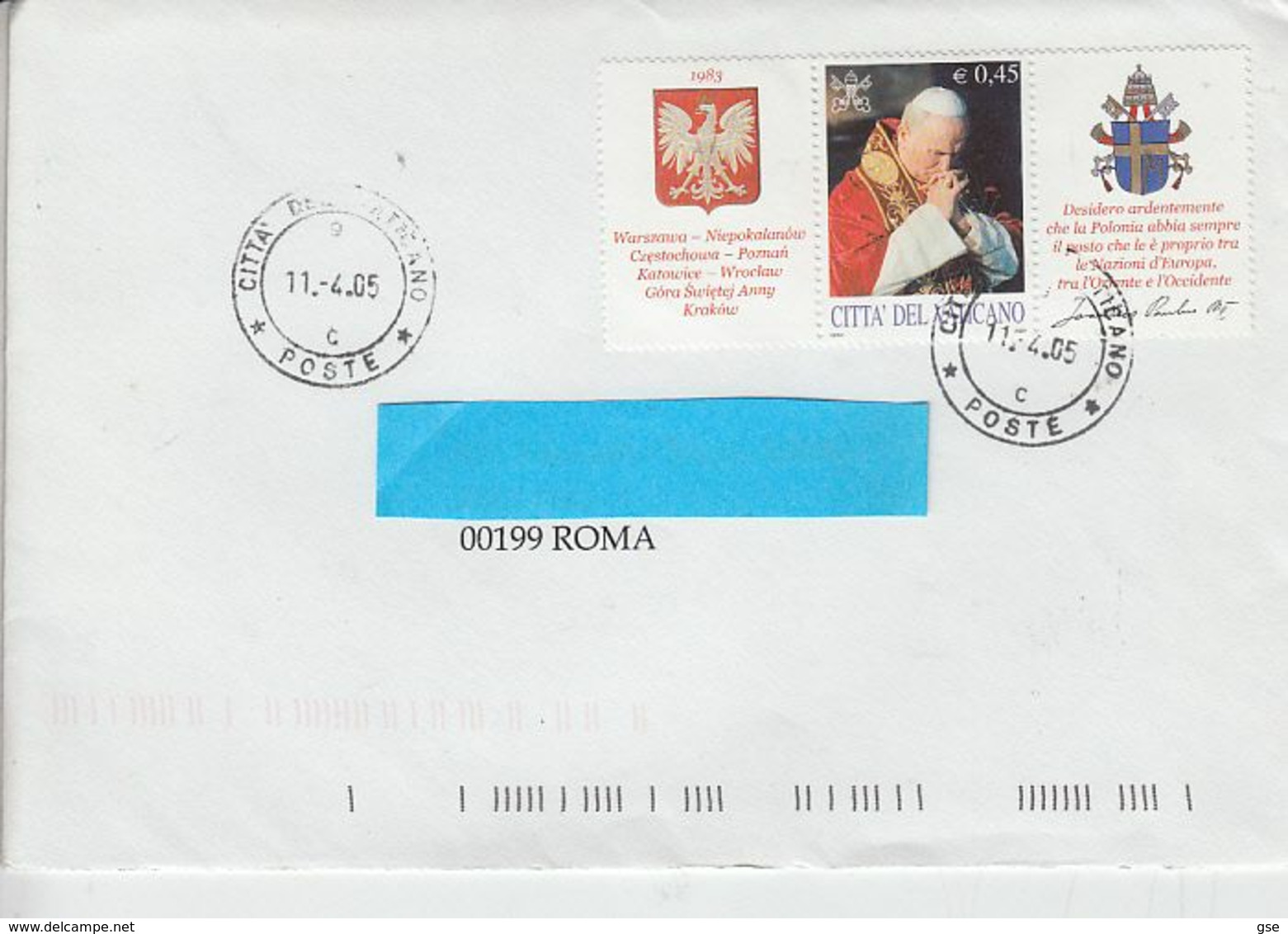 VATICANO  2005 - Papa  Giovanni - Storia Postale