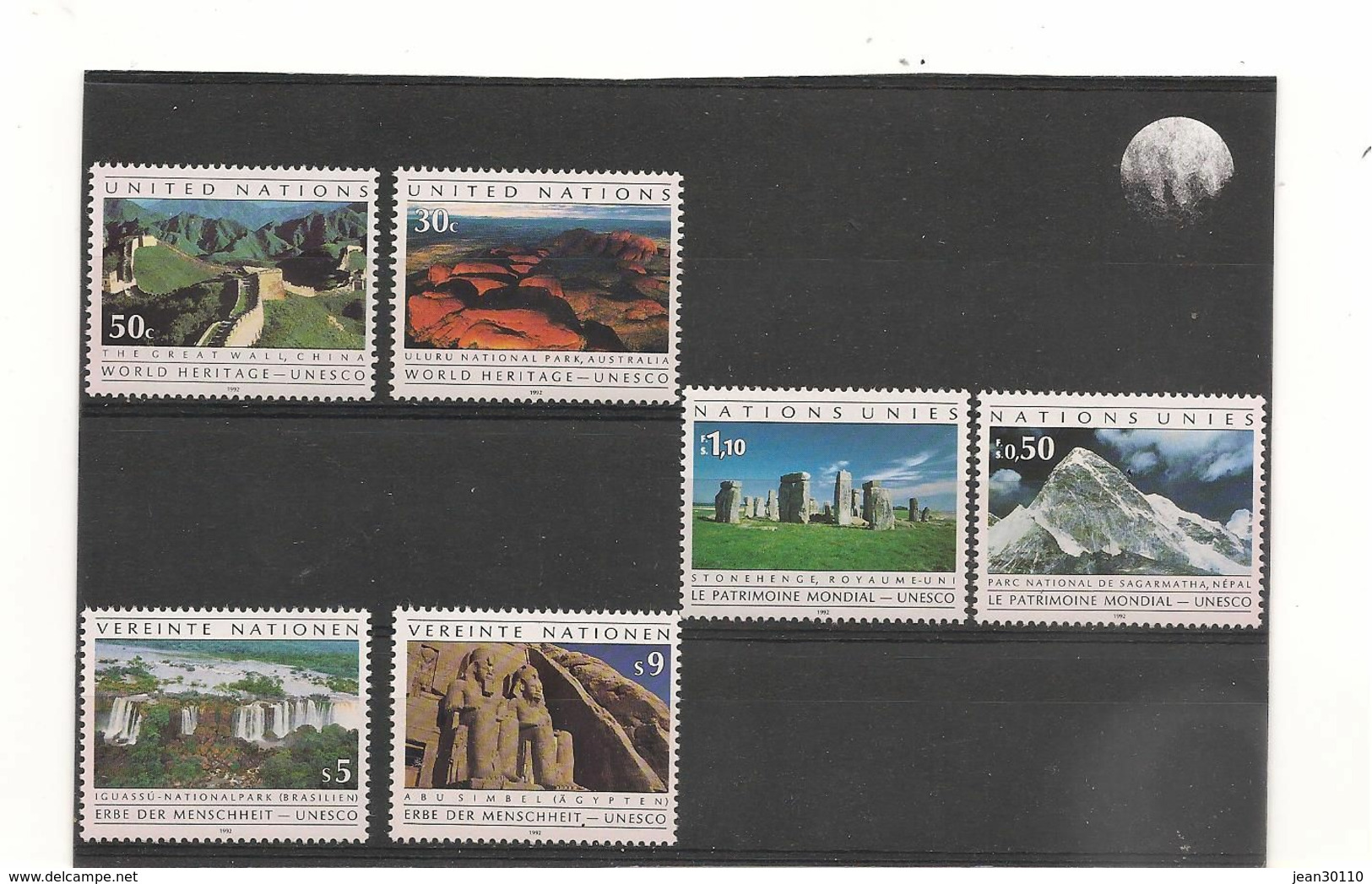 1992 TRÉSOR DU PATRIMOINE MONDIAL  NEUFS** - Emisiones Comunes New York/Ginebra/Vienna