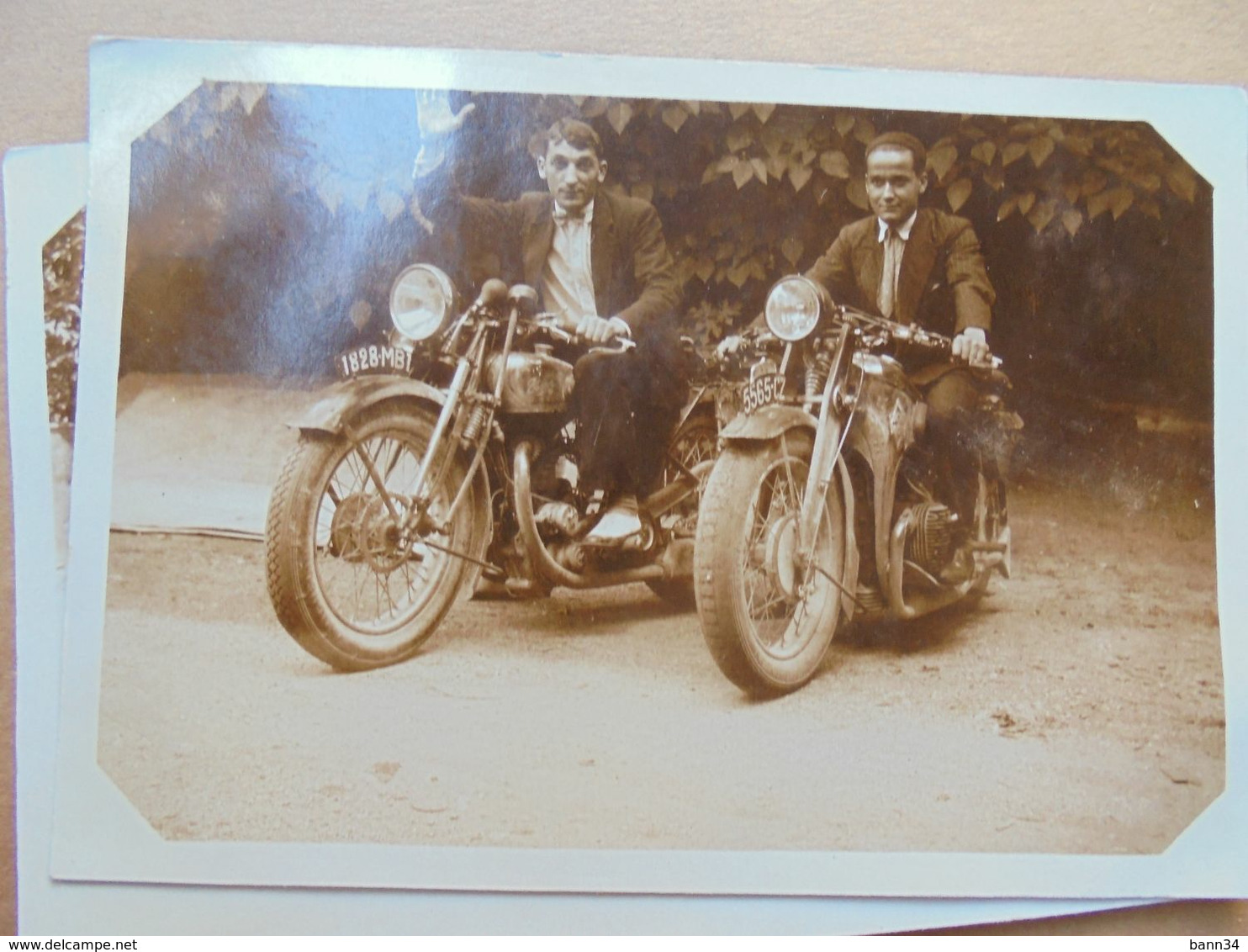 Lot De 5 Photos Moto Ancienne - Sonstige & Ohne Zuordnung