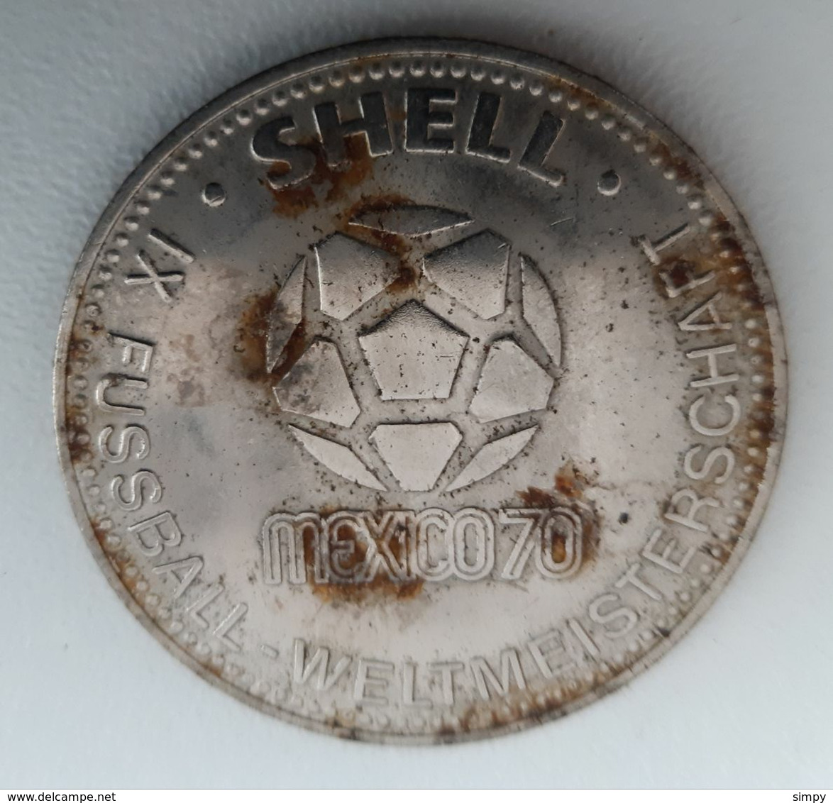 Helmuth Schon Mexico 1970 World Cup Football Soccer Shell Token - Firma's