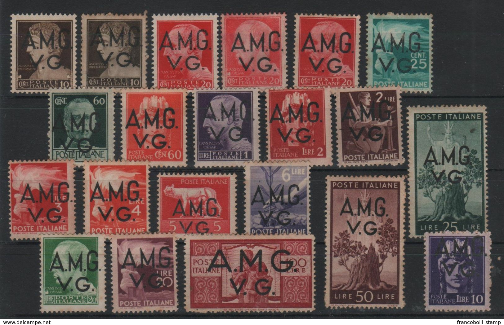 1945-47 Amministrazione Anglo-Americana Venezia Giulia MLH - Ocu. Anglo-Americana: Sicilia