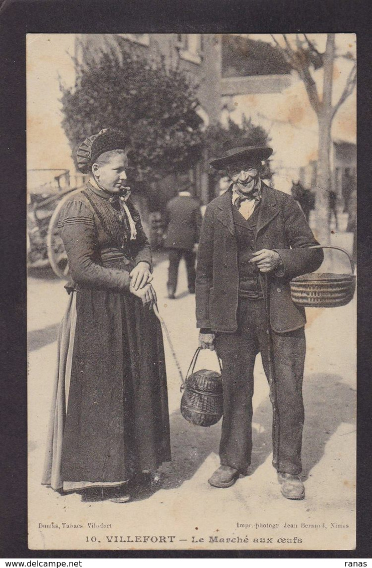 CPA Lozère 48 Villefort Circulé Marché Aux Oeufs Métier - Villefort