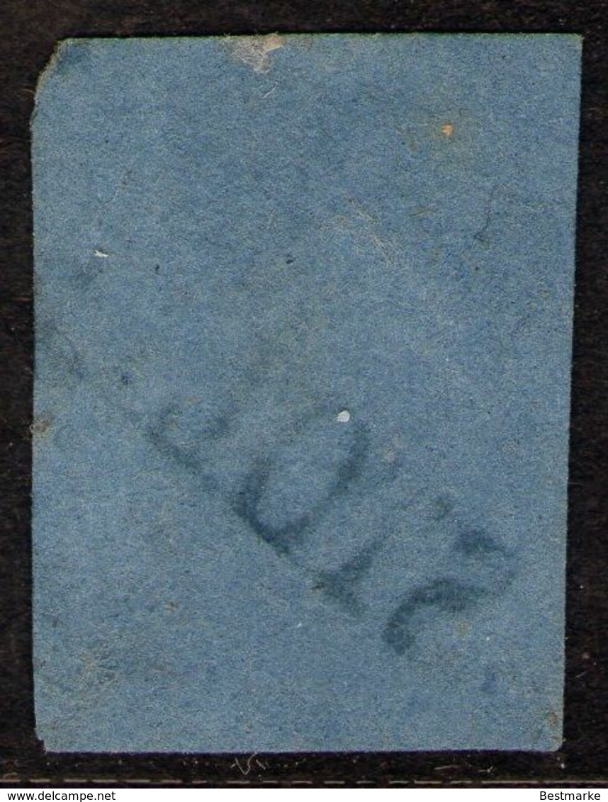 Langstempel STOLPE Auf 1 Groschen Blau - Oldenburg Nr. 6 A Mit Abart - Oldenbourg