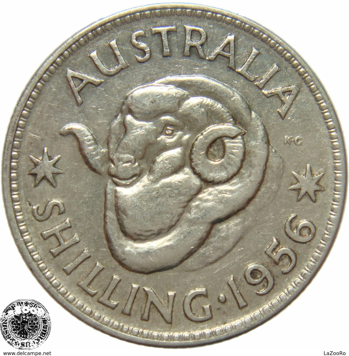 LaZooRo: Australia 1 Shilling 1956 XF / UNC - Silver - Shilling