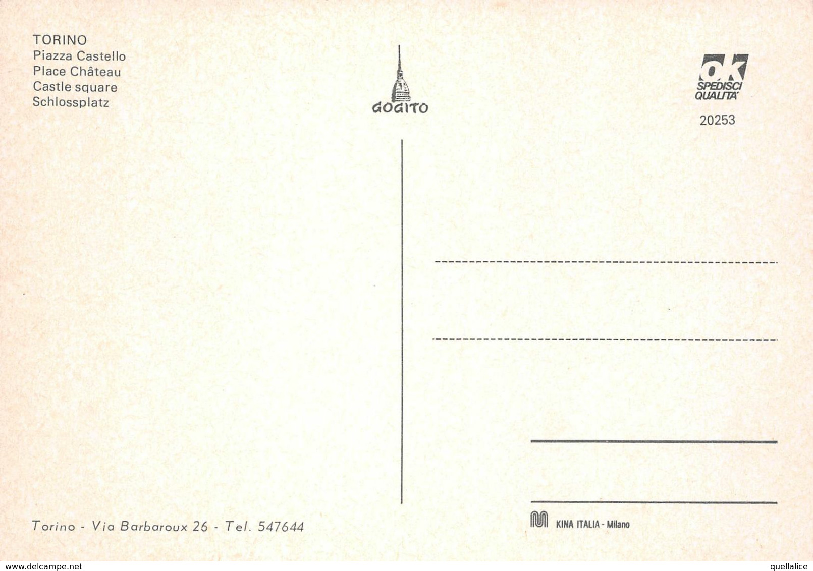 01880 "TORINO - P.ZZA CASTELLO" ANIMATA, AUTO, BUS DOPPIO. CART  NON SPED - Places & Squares