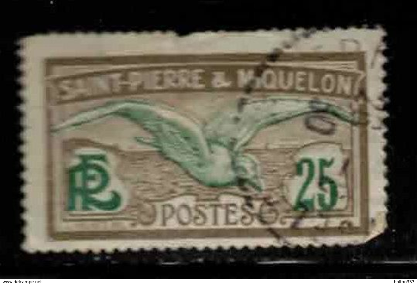 ST PIERRE & MIQUELON Scott # 89 Used - Bird - Fulmar Petrel - Used Stamps