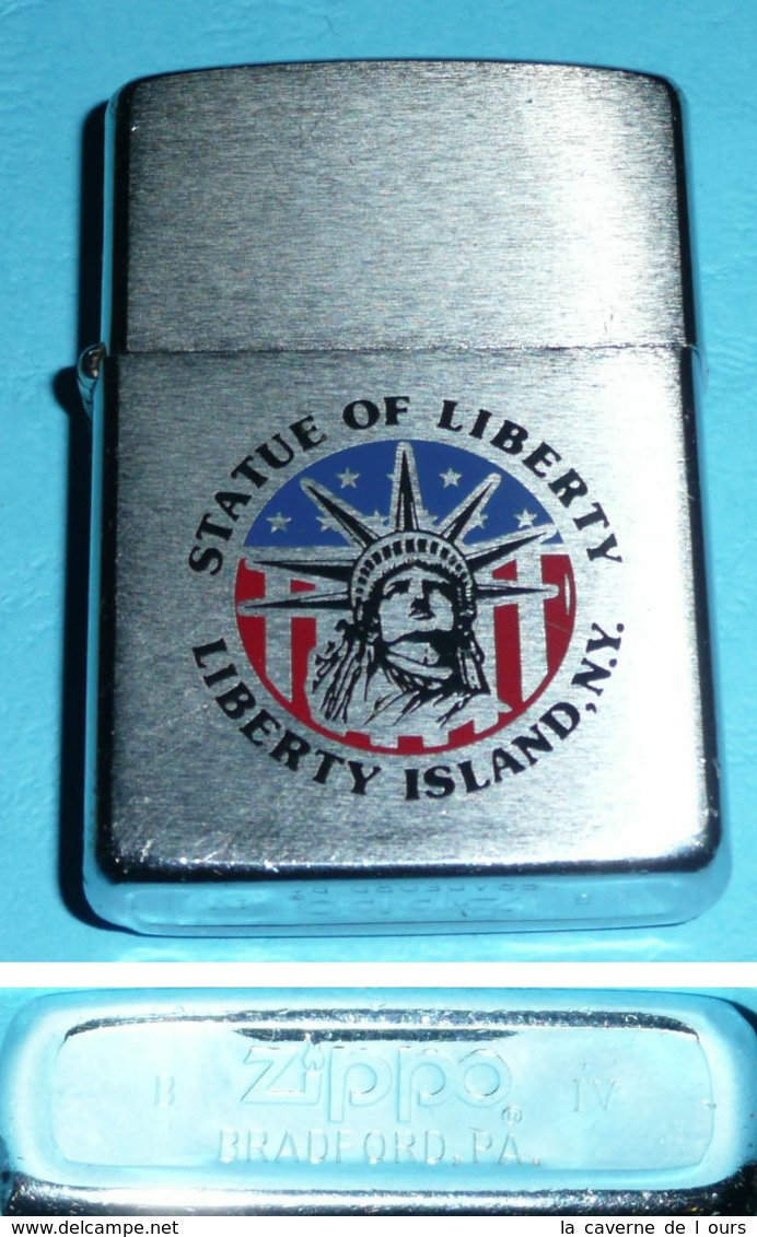 Briquet Tempête à Essence ZIPPO, Décor Statue Of Liberty Island NY, La Liberté - Zippo