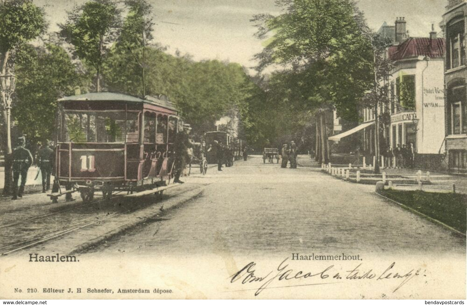 Nederland, HAARLEM, Haarlemmerhout, Tram (1904) Ansichtkaart - Haarlem