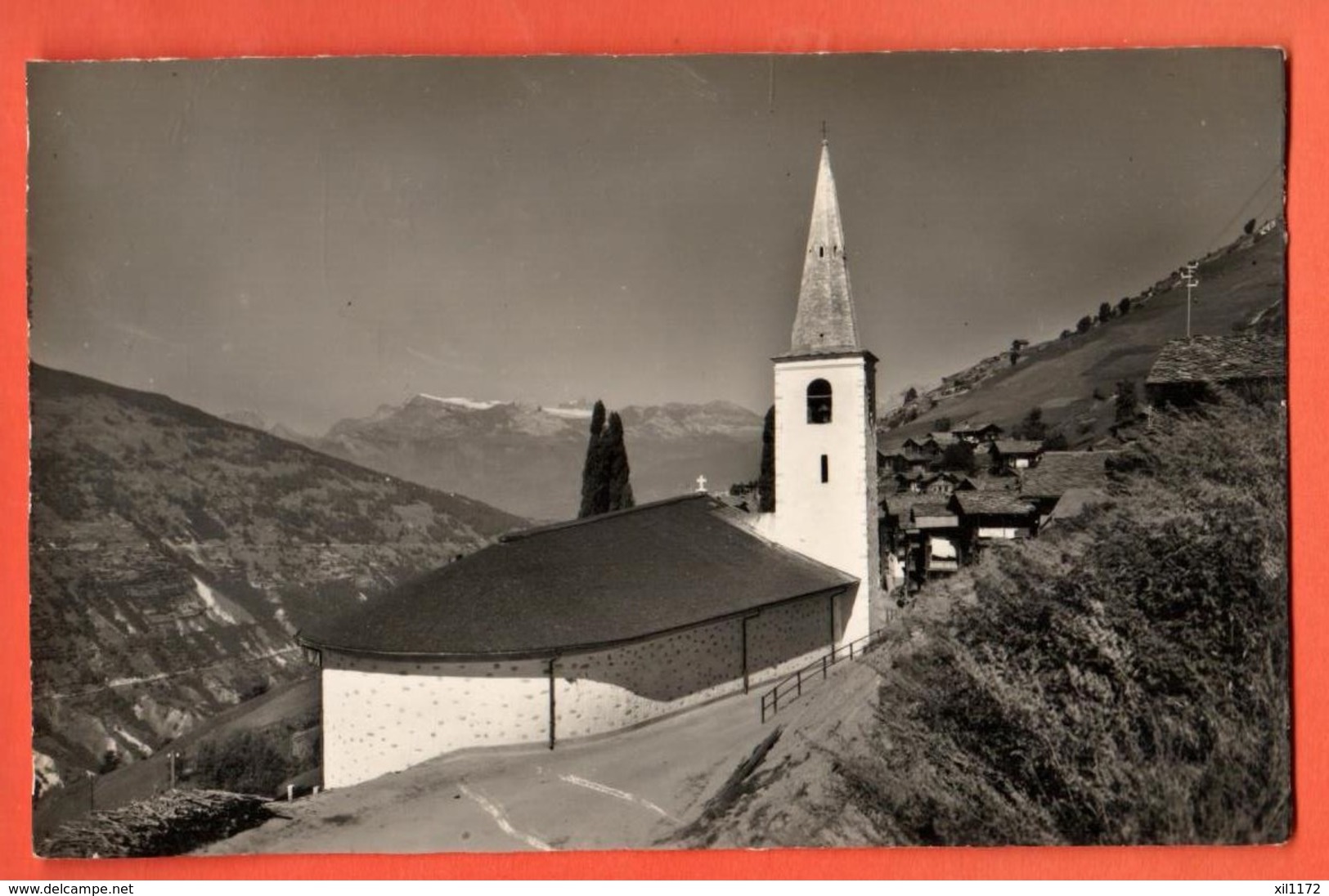 FL-37 Hérens, Saint-Martin Et L'église, Les Diablerets Au Fond. Gyger 18630, Non Circulé - Saint-Martin