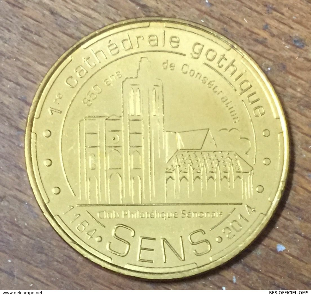 89 SENS CATHÉDRALE GOTHIQUE MDP 2014 MÉDAILLE SOUVENIR MONNAIE DE PARIS JETON TOURISTIQUE MEDALS COINS TOKENS - 2014