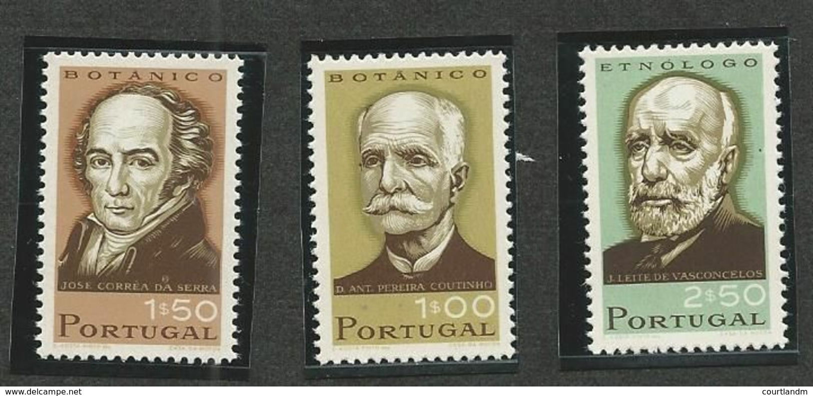 PORTUGAL - ANTONIO PEREIRA COUTINHO BOTANIST; JOSE CORREA De SERRA BOTANIST; J. LIETE De VASCONCELOS ETHNOLOGIST - Agriculture