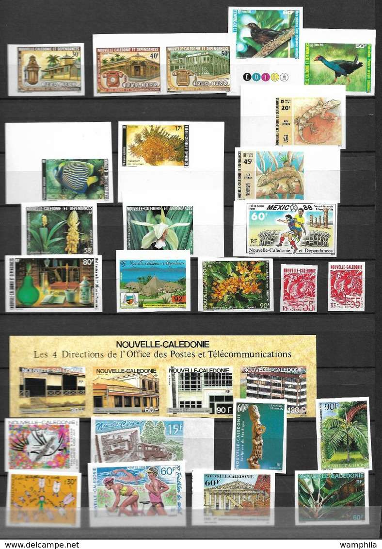 Nouvelle-calédonie 1983/1997 Un Lot De Timbres Non Dentelés** Cote 902,50€ - Non Dentelés, épreuves & Variétés