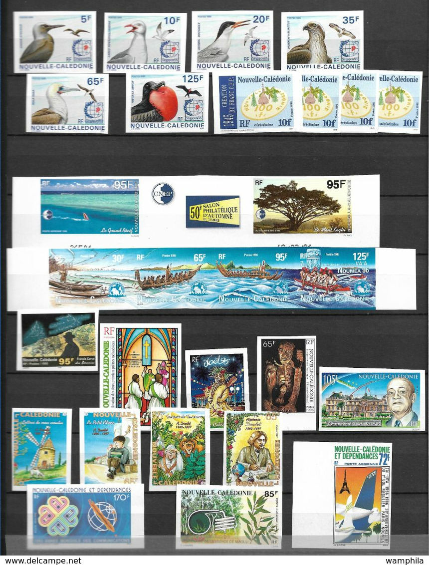 Nouvelle-calédonie 1983/1997 Un Lot De Timbres Non Dentelés** Cote 902,50€ - Non Dentelés, épreuves & Variétés