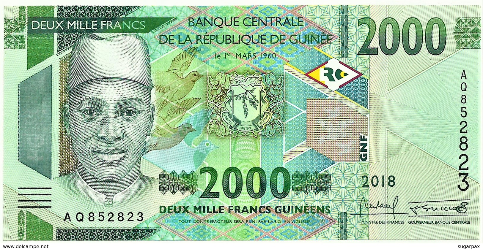 Sierra Leone - 2000 Leones - 2018 - Pick New - Serie AQ - 2 000 - Sierra Leone