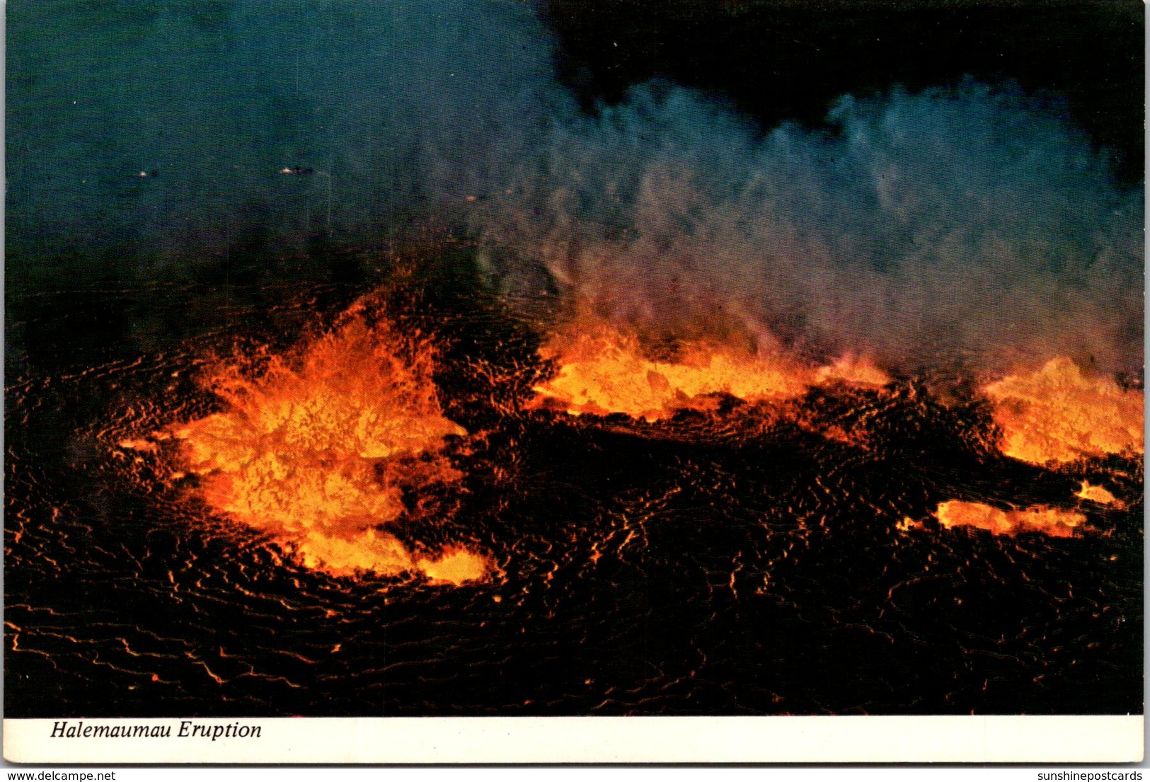 Hawaii Volcanoes National Park Halemaumau Erupting 5 November 1967 - Big Island Of Hawaii