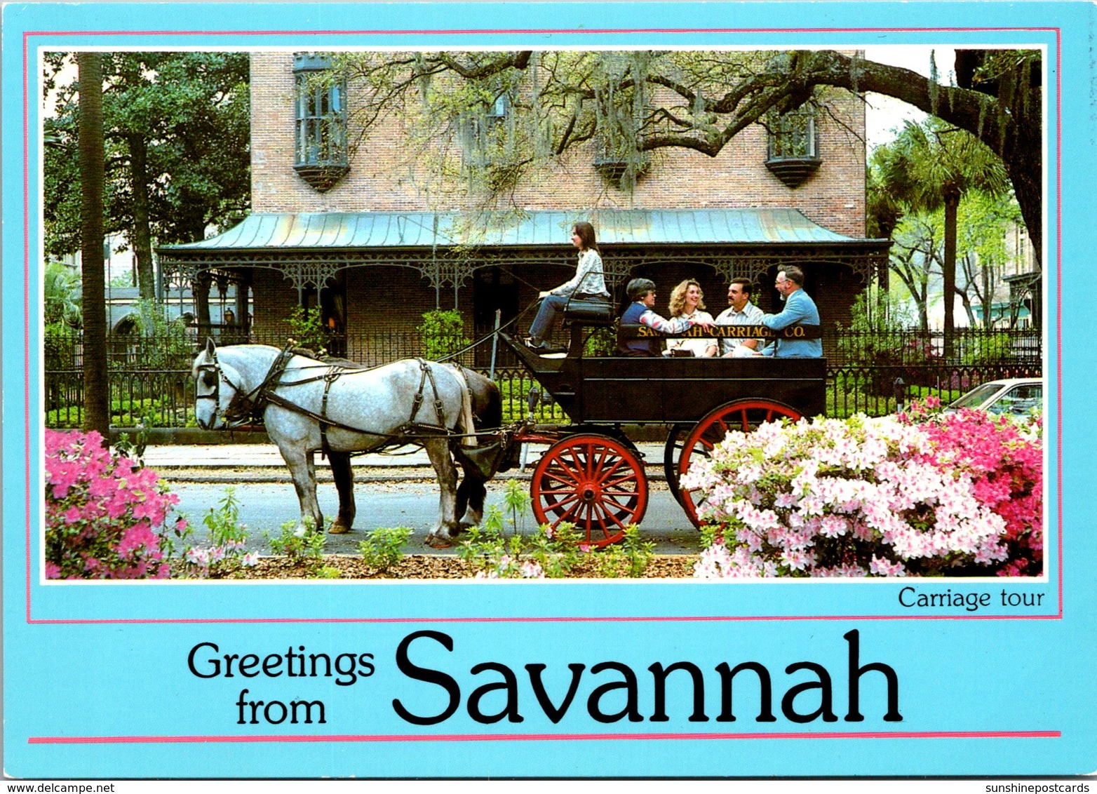 Georgia Savannah Greetings With Savannah Carriage Company - Savannah