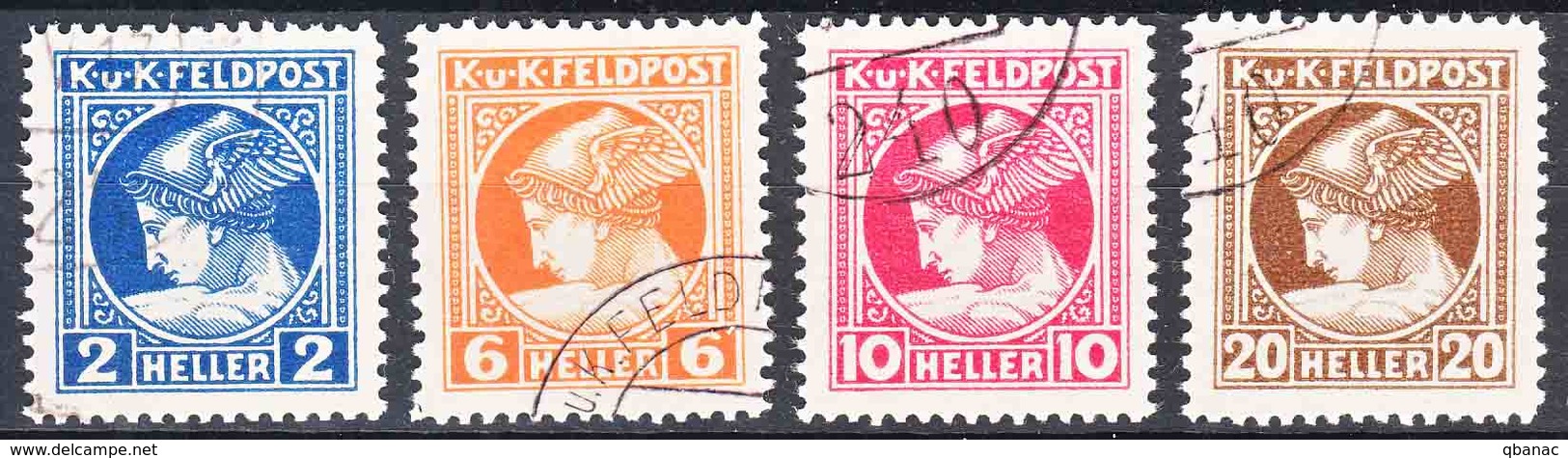 Austria Feldpost 1916 Mi#49-52 Used - Usados