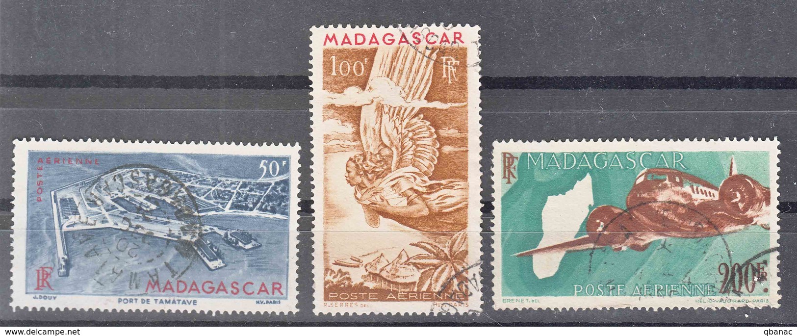 Madagascar 1946 PA Yvert#63-64A Used - Usati