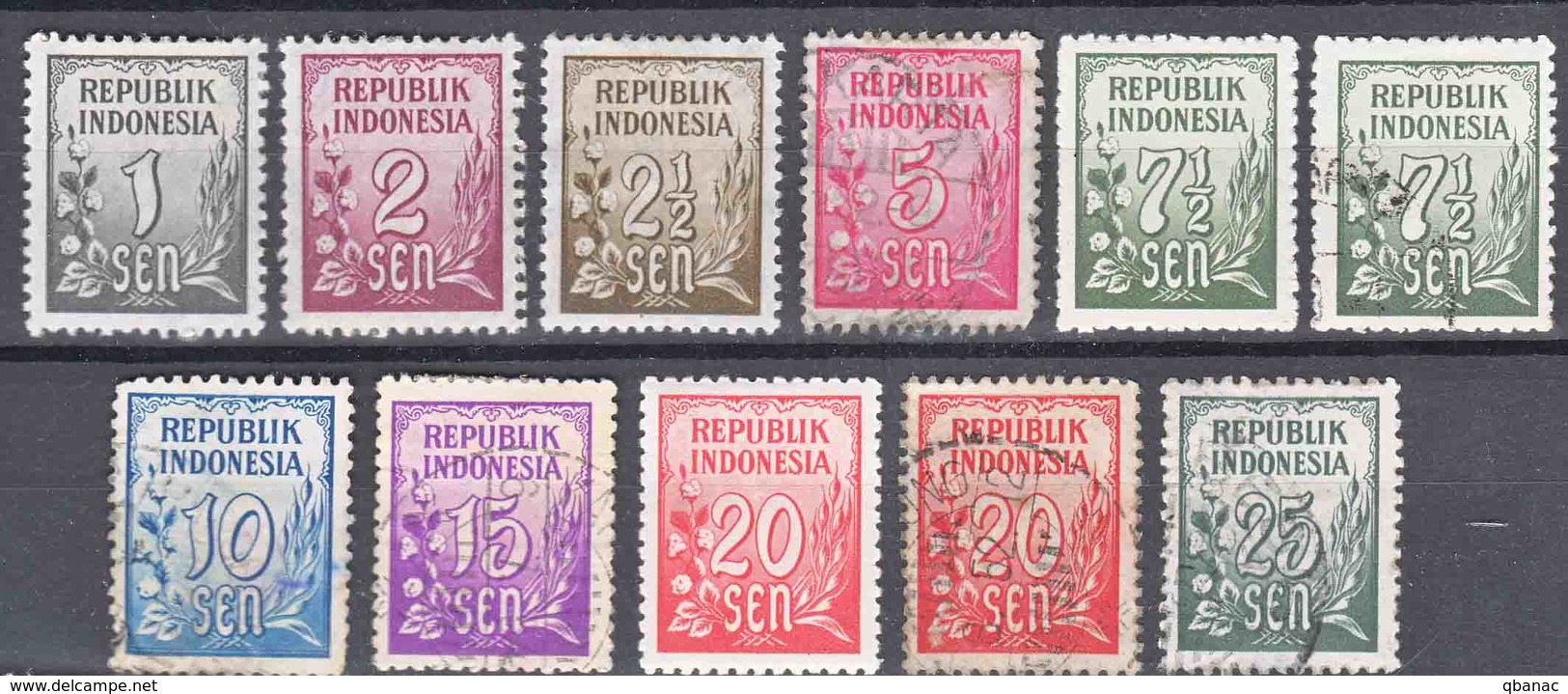 Indonesia 1951 Mi#73-81 Mint Hinged/used - Indonesië