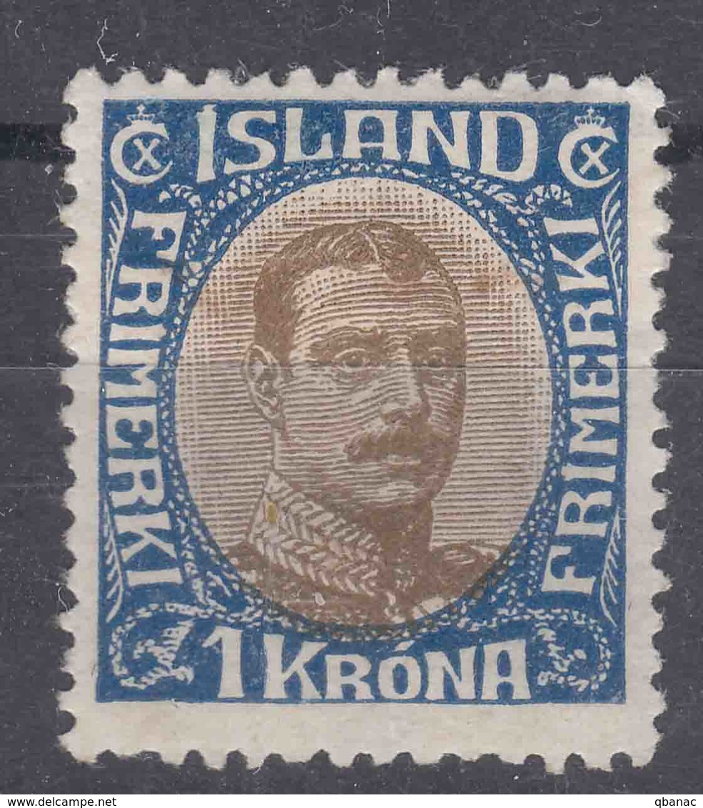 Iceland Island Ijsland 1920 Mi#96 Mint Hinged - Nuovi