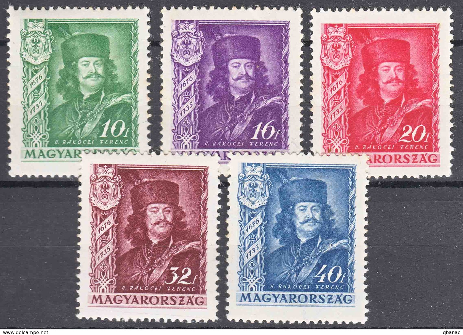 Hungary 1935 Mi#517-521 Mint Never Hinged - Unused Stamps