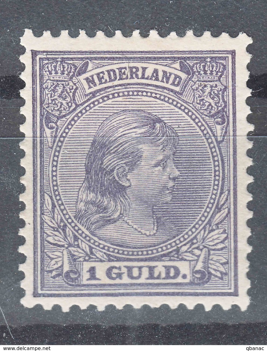 Netherlands 1891 1 Gulden Mi#44 Mint Hinged Extra Fine - Nuevos