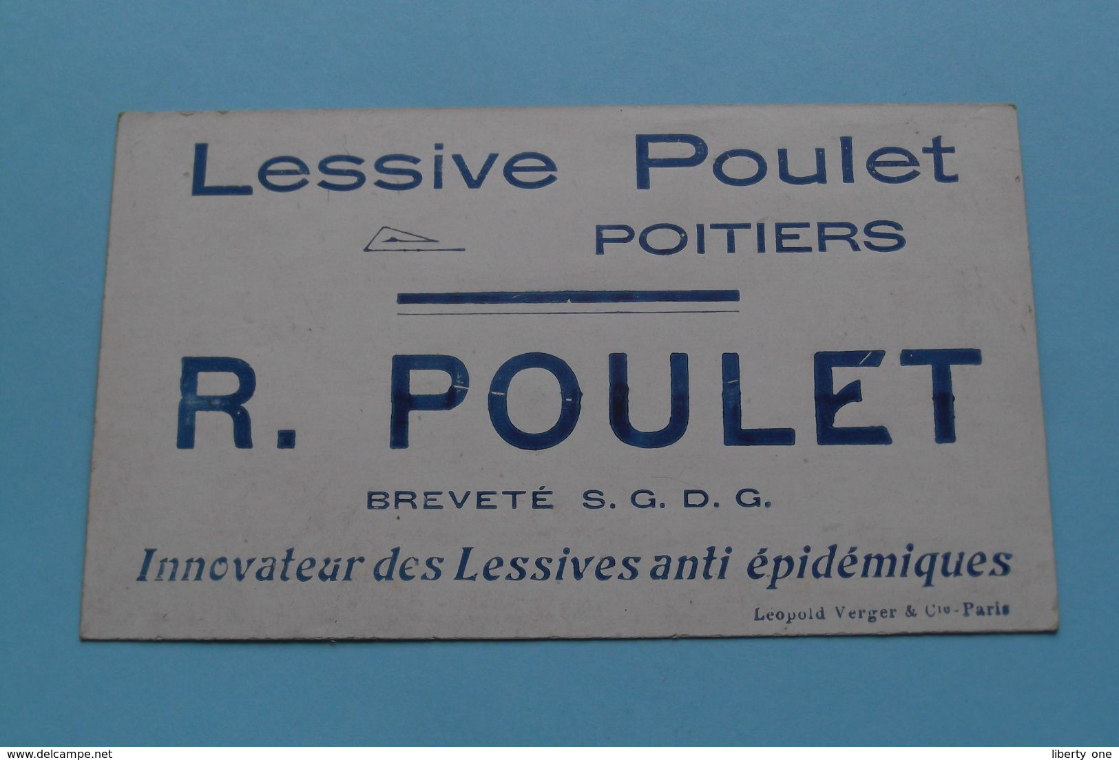 R. POULET Poitiers ( Publi LESSIVE ) Les Marins Du " HARPON " Abordent L'aeroplane Latham (L.V.&Cie) > ( Chromo ) ! - Visitenkarten