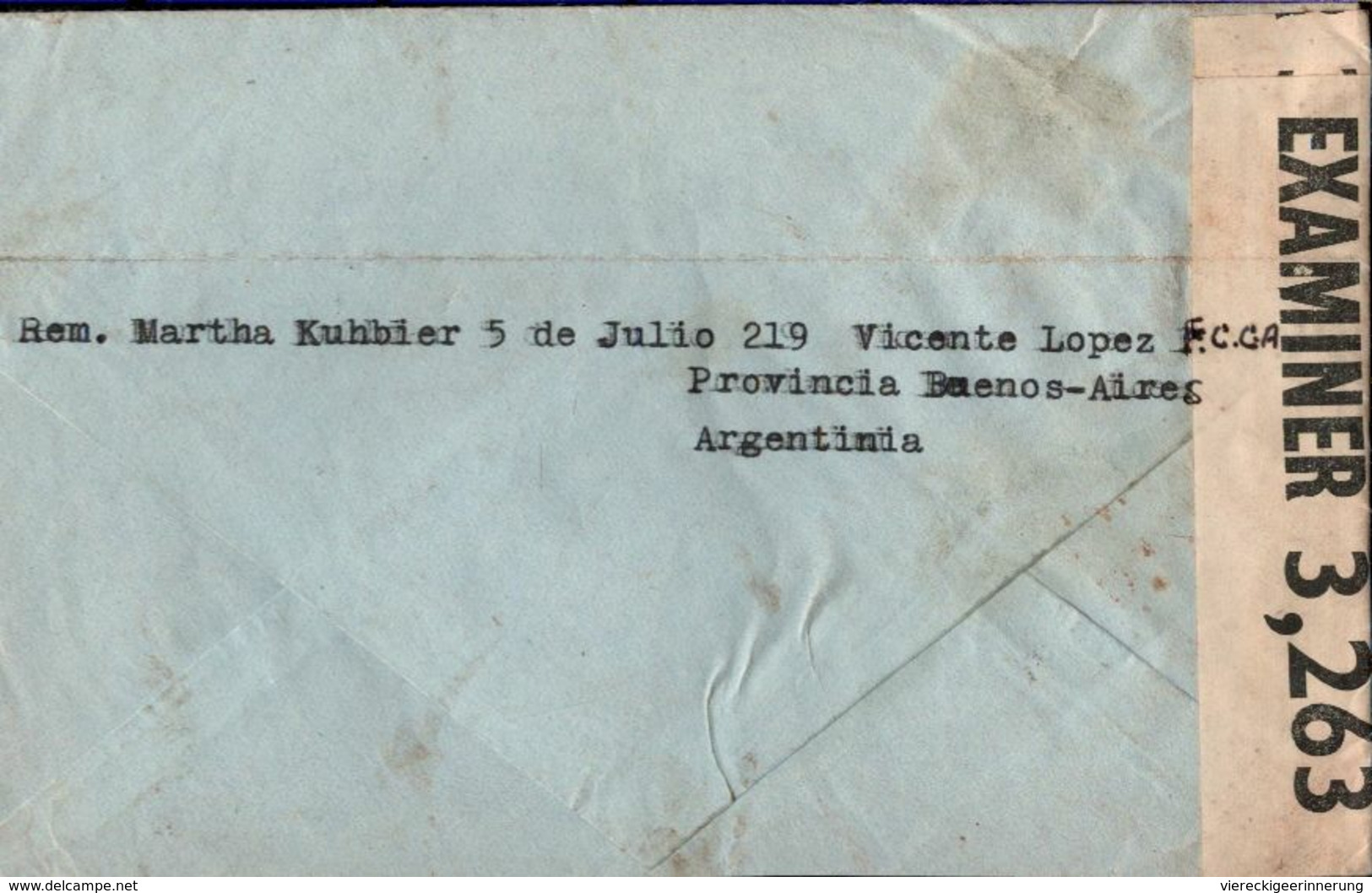 ! 1947 Brief  Aus  Argentinien Nach Duisburg, Zensur, Censor, Censure - Storia Postale