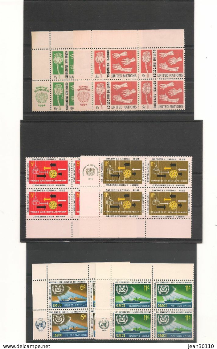 1964 LOT** BLOCS DE 4 COTE: 25,25 € - Unused Stamps