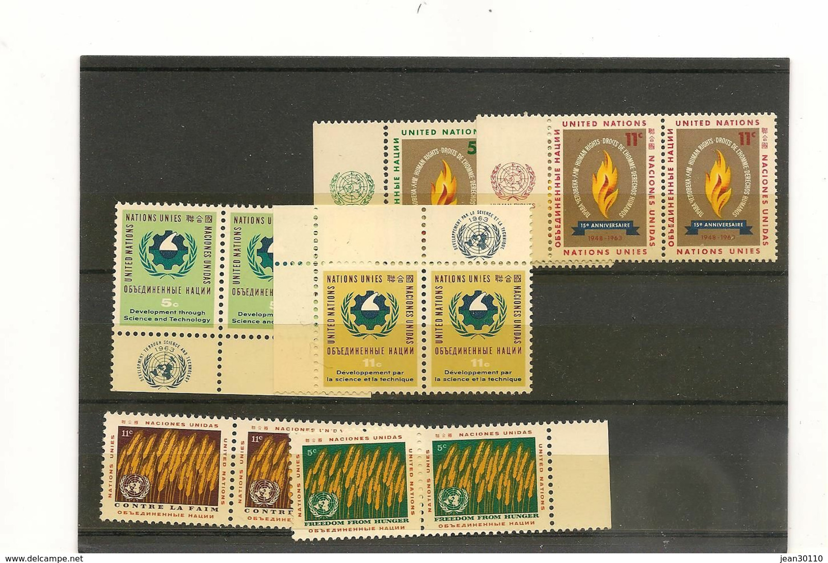 1963   LOT**  PAIRE - Unused Stamps