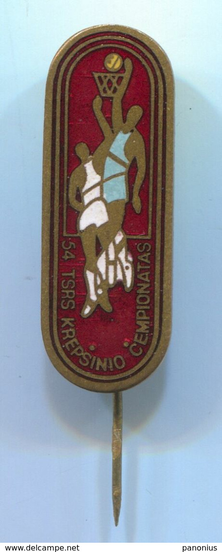 Basketball Pallacanestro Baloncesto - Lithuania Championship, Vintage Pin, Badge, Abzeichen, Enamel - Basketball